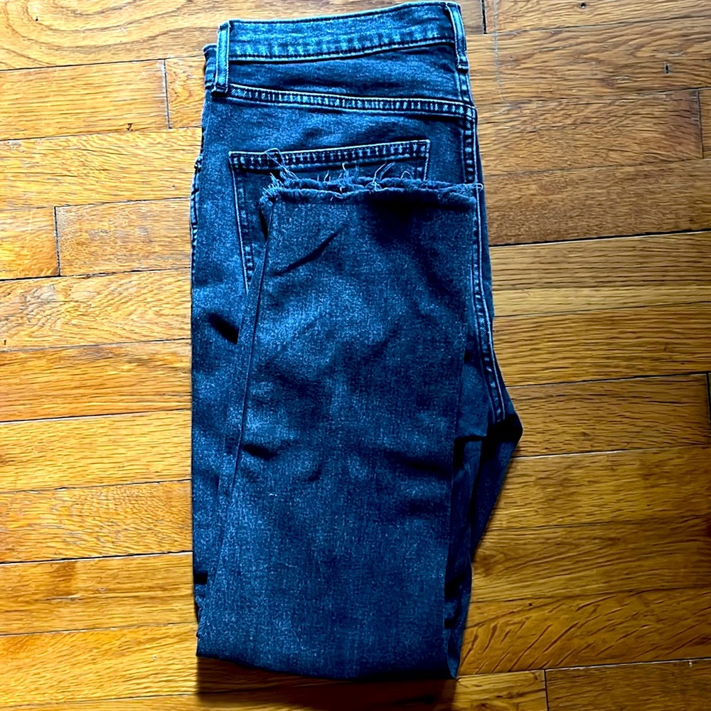 Black Denim Cigarette High rise